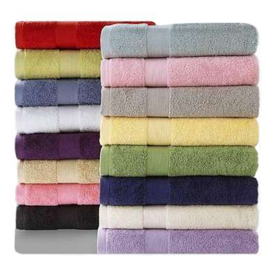 manufactures wholesale solid color white color customized large warm cotton bath towels